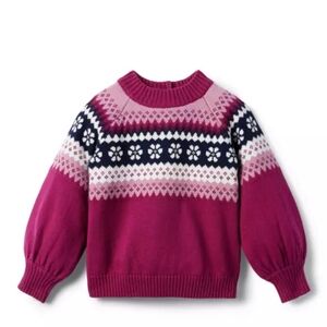 3 For $24 Janie and Jack Fuchsia and Navy Patterned Sweater